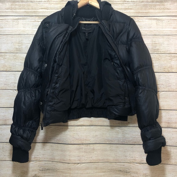 BCBG Motto Black Jacket Puffer Feather Down Med - Picture 3 of 8
